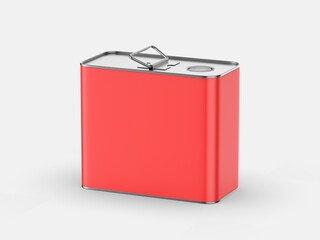 Metal Tin Can with metal Cap and Handle For Branding and Blank 
mock up 3d illustration.