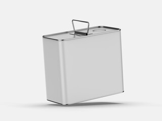 Metal Tin Can with metal Cap and Handle For Branding and Blank 
mock up 3d illustration.