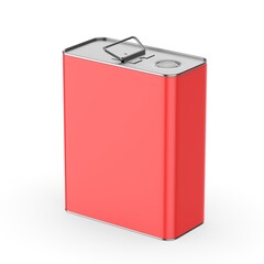 Metal Tin Can with metal Cap and Handle For Branding and Blank 
mock up 3d illustration.