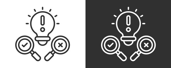 Hypothesis Icon Set Vector Collection Isolated In Black And White