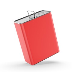 Metal Tin Can with metal Cap and Handle For Branding and Blank 
mock up 3d illustration.