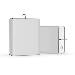 Metal Tin Can with metal Cap and Handle For Branding and Blank 
mock up 3d illustration.