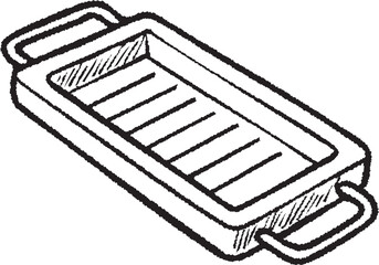 Rectangular kitchen grater