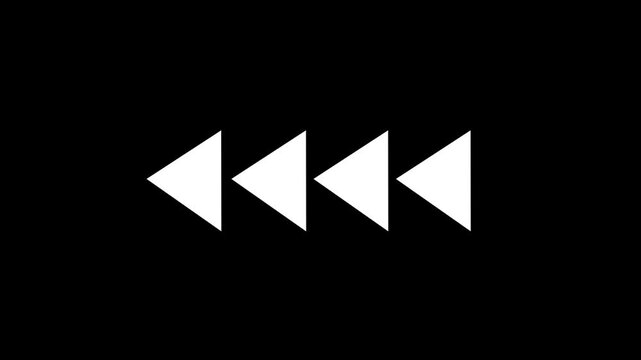 arrow icon swipe right animation black background. right Directional Arrow Loop Animation. Animated arrows for the overlay video layer.