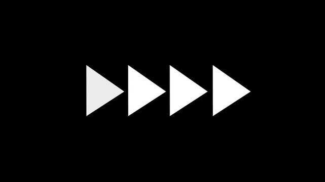 Right arrow animation on a White background.