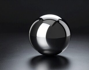 Fototapeta premium ・鏡面メタル球体の抽象反射アート ・Abstract Reflective Art of a Mirror-Polished Metal Sphere