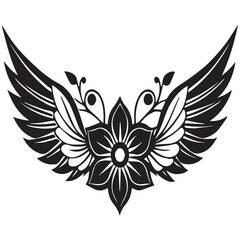 black and white wings