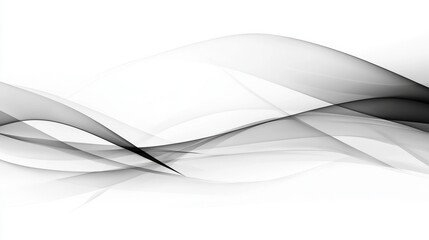Elegant Abstract Waves in Black and White with Fluid Motion and Soft Transitions