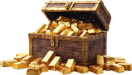 treasure chest with gold