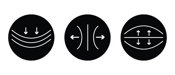 Elastic thin line icon vector set. Flexibility icon isolated on background. Silhouette of elastic or flexible sign and symbol. Vector illustration.