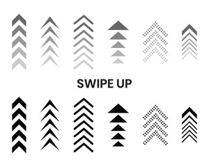 Swipe icon vector. Arrow Swipe up, down, left and right side icon. Screen swipe sign symbol. Vector illustration.