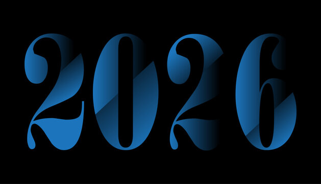 2026 New Year Typography Vector Set &ndash; Modern Geometric Logos, Cards & Banners