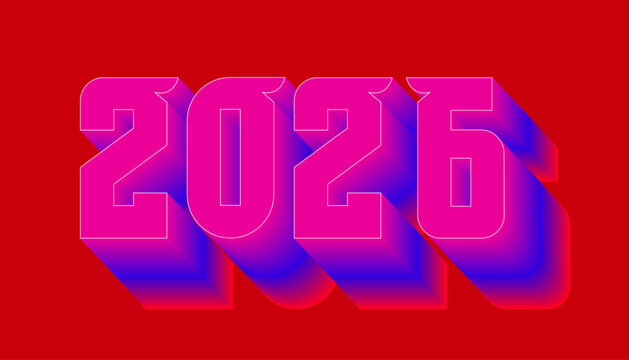 2026 New Year Typography Vector Set &ndash; Modern Geometric Logos, Cards & Banners