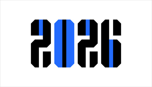2026 New Year Typography Vector Set &ndash; Modern Geometric Logos, Cards & Banners