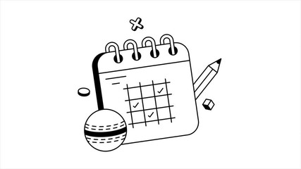 Sports Calendar Animation MP4 file