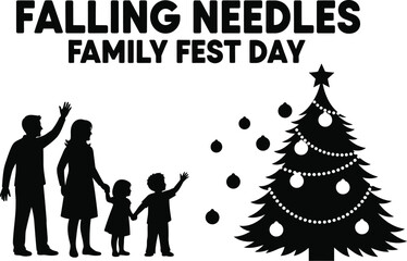 Silhouette of family celebrating Falling Needles Family Fest Day