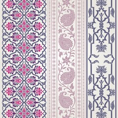 wedding card design, traditional paisley floral pattern , royal India	