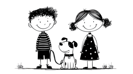 A cute family picture featuring happy parents and children sharing joyful moments with warm expressions isolated on white background