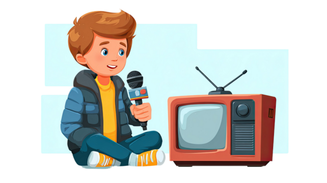 Man holding a television with modern design showcasing home entertainment, technology usage, and media concept isolated on white background