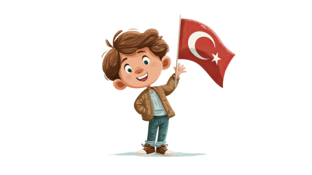 Little girl holding the Pakistan flag with proud and cheerful expression celebrating national pride isolated on white background - Powered by Adobe