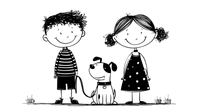 A cute family picture featuring happy parents and children sharing joyful moments with warm expressions isolated on white background