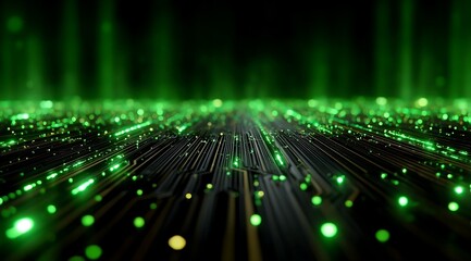 Immerse yourself in the vibrant green glow of cutting edge technology for your modern tech needs today