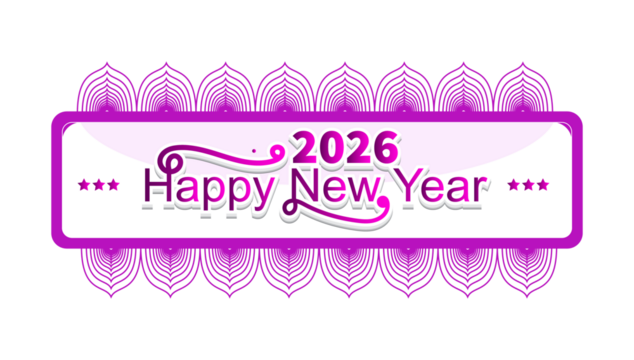 2026 Happy New Year design vector. trendy unique new year 2026 logo design template