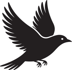 Silhouette of a bird in flight icon