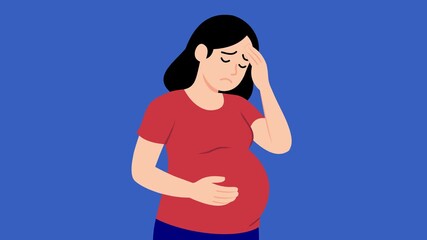 Sad Pregnant Woman Feeling Anxious