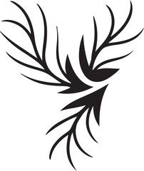 Abstract stylized floral or tribal motif vector