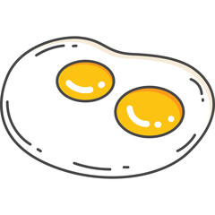 Egg Yolk Cartoon Illustration