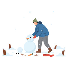 Joyful Snow Day: Create Your Own Snowman