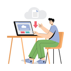 Drag Upload Vector Illustration. EPS 10 File