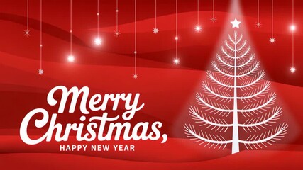 Merry christmas and happy new year greeting card - Powered by Adobe