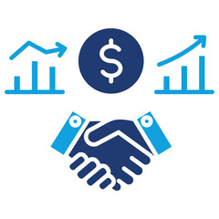 Acquisition Flat Blue Icon