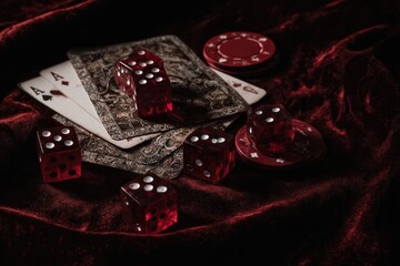 Rich textures highlight classic gaming elements with vibrant red