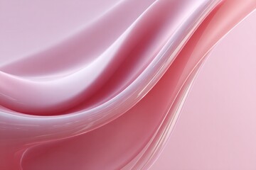 Soft, flowing pink fabric creates serene, elegant atmosphere wit