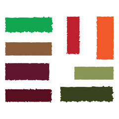 Color Brush Stroke Banners | Abstract Grunge Swatches