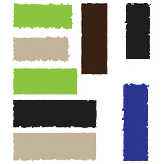 Color Brush Stroke Banners | Abstract Grunge Swatches