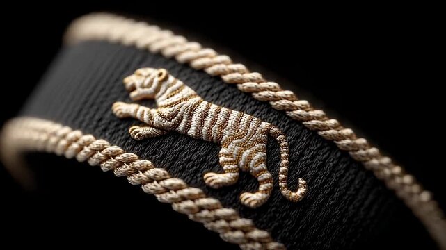 Tang Dynasty Tiger Pattern Ornament Details Show Luxury Texture