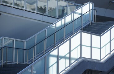 Fototapeta premium Contemporary Architecture: Stairs and Balustrade