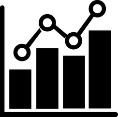 sustainability data analyst flat black solid vector illustration isolated on transparent background