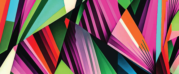Multicolor geometric pattern Abstract art background. Vector illustration	