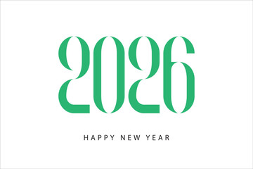 Fototapeta premium 2026 Happy new year letter style