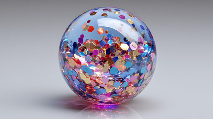 Obraz premium glass sphere on a white background