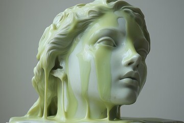 Female body candle Ai nft Resin printing gallery aphantasia Melting b