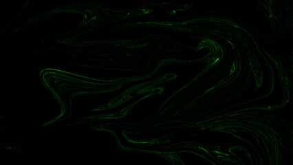 Black Liquid Marble Abstract Background With Ultra-Dark Swirling Texture with Electric Green Glow for Gothic, Gaming UI & Tech Design