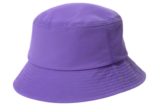 Purple bucket hat fashion accessory isolated on transparent background