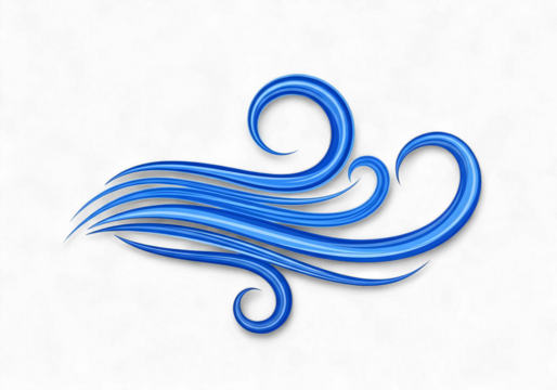 Capture the essence of serenity with this striking blue swirl design, perfect for adding a touch of modern elegance and fluidity to your creative projects and branding materials