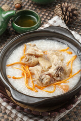 Freshly steamed pork ribs with honey glaze